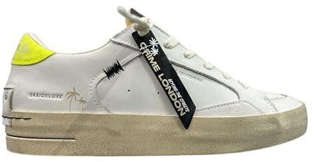 Crime London SK8 DELUXE 14108PP7.10 Bianco Giallo Fluo Camo Bianco Giallo Fluo Camo/41