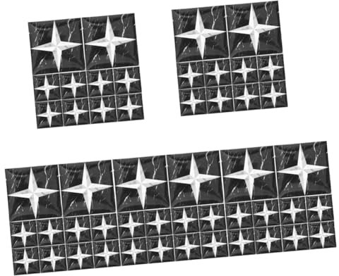 Housoutil 5 Sätze Selbstklebender Fliesenbodenbelag Wandfliesen Aufkleben Klebrige Bodenfliesen Selbstklebende Tapete Stockfliese Abziehen Fliesenaufkleber 4x4 Klebefliesen Pvc 20 Stück * 5
