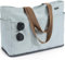 GAGAKU Bolsa de playa XXL con compartimento frigorífico, impermeable, con cremallera, plegable, grande, para familia, mujer, piscina, viajes, color azul, 50 x 38 x 19 cm