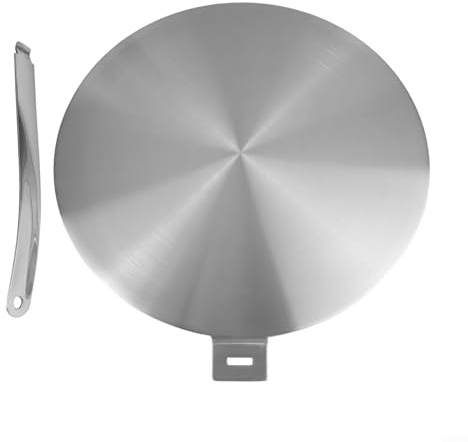 RichVibe Piastra di distribuzione del calore in acciaio inox, adattatore per piano cottura a induzione, diffusore di calore da 13 cm, 20 cm, 24 cm, 28 cm, per piani cottura a induzione (24 cm)