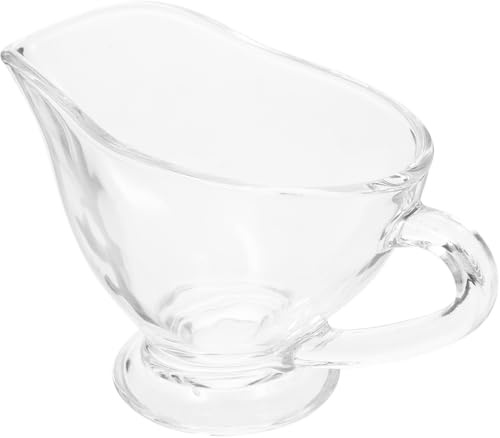 SWOOMEY Salsera de Cristal Resistente a Altas Temperaturas 170 Ml Vertedor para Aderezos y Cuenco para Condimentos en Hogar y Restaurantes