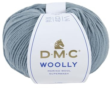 DMC Woolly Merino Yarn, Colour (078), Blue, 50g