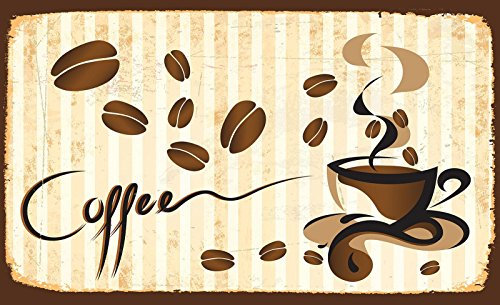 Forwall Fototapete Vlies - Tapete Moderne Wanddeko Tassee Kaffee und Kaffeebohnen V4 (254cm. x 184cm.) AMF10001V4 Wandtapete Design Tapete Wohnzimmer Schlafzimmer