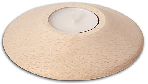 Teelichthalter aus Holz (Rund 11 cm)