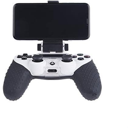 CAMKIX Compatible Phone Mount and Skin Replacement for PS4 Controller - Ideal for PS4 Remote Play/Mobile Gaming - Adjustable Viewing Angle and Grip