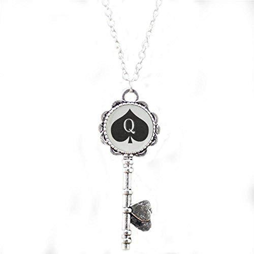 bab Queen of Spades Halskette, Anhänger, Schmuck, Charm, Hotwife BBC, Schlüssel-Halskette, Metall