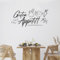 tjapalo® a35 wandtattoo guten appetit Wandtattoo küchensprüche Wandsticker Esszimmer sprüche Küche mordern Wandtattoo Küche lustig, Farbe: dunkelrot, Größe: B120xH58cm