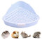 Kuoser Nagertoilette, Kaninchentoilette mit Haken Hasentoilette für Töpfchentraining Kaninchen Toilette Ecke aus Plastik für Baby-Kaninchen Chinchillas kleine Meerschweinchen Frettchen, 25x19x10cm