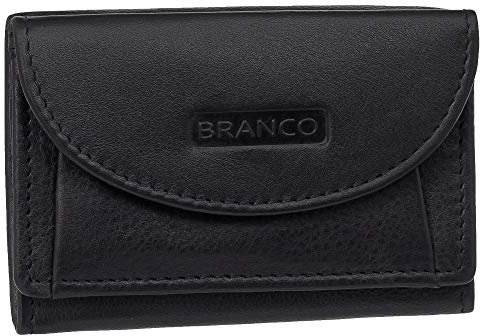 Leder Mini Geldbörse Portemonnaie Geldbeutel Partybörse Minibörse Kleingeldbörse 31105 Farbe schwarz