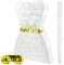 WeddingTree Pinata Braut Hochzeits Kleid zum Befüllen – Pinata Hochzeit - Party Spiel Spaß zur Hochzeit Verlobung – Piniata mit Stock und Maske – 50cm hoch