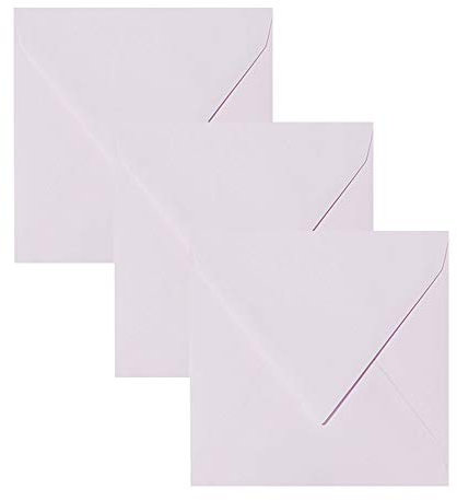 Paper24 Quadratische Briefumschläge 110 x 110 mm,120 g/qm, für Einladungen und Gutscheine, 50 Umschläge Intensivflieder