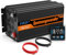 EDECOA Wechselrichter 2000w 24v 230v Spannungswandler mit Neuer Fernbedienung 2X USB und Bildschirm LCD für Sonnenkollektor KFZ Wohnmobi Modifizierte Sinus