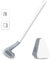 Wenyounge Golf Toilettenbürste, Langstielige Toilettenbürste mit Silikon-Bürste, Keine Sackgassen-Reinigungsbürste, Badezimmer-WC-Bürsten & Halter Set (Weiß)