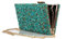 la monsita Bolso de fiesta mujer, bolso cartera azul turquesa con cadena