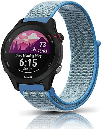 KeeFos 18MM Cinturino per Garmin Venu 4 41mm/Venu 3S 41mm/2S/Forerunner 265S/255S/255S Music/Vivoactive 4S 40mm/Vivomove 3S 39mm/Active S/Move 3S, Nylon Cinturino di Ricambio - Blu