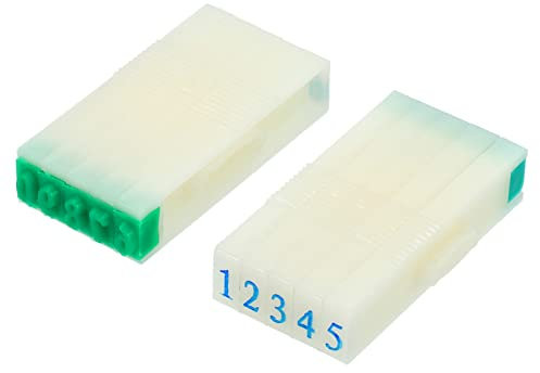 PATIKIL Abnehmbare Zahlen Stempel Kunststoff 9 Ziffern Schriftgröße 6 Ziffer 0-9 Kombinationsset für Kartenalbum Unterricht