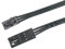 Angitu 50cm for Corsair RGB Fan Hub Lighting Node Commander Extension Cable HD LL120 140 QL 3Pin to 4Pin Converter Adapter Cables (3P Extension)