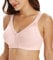 Lemorosy Full Coverage Non Padded Wireless Minimizer Bra Women's Plus Size Underwear Comfort and Double Support for Large Bust(Pink,46E)