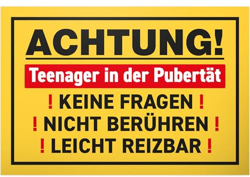 DankeDir! Teenager in der Pubertät - 30 x 20 cm Schild - Geburtstag Jugendliche Tür Deko Zimmer Deko Geschenk Idee - Zimmer Spruch Türschild Jungen & Mädchen Geschenkidee Jugendzimmer