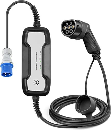 Ev Ladegerät 22 kW- KfW förderfähig wallbox,32A Dreiphasig Schnellladung Typ 2 Ladekabel (6m) IEC 62196-2 für Hybrid- und Elektrofahrzeugen RFID Karten, (CEE)