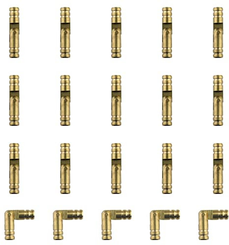 UFURMATE Lot de 20 charnières cylindriques invisibles en laiton pour boîte à bijoux (M5 x 25 mm)