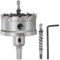 sourcing map Metal Hole Saw Carbide Cutter 63mm / 2.48 Dia for Stainless Steel, Metal, Aluminum Alloy, Copper, Brass, Plastic, with Extra Center Bit