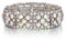 EVER FAITH Damen Rund Armkette österreichischer Kristall Elegantes Braut Stretch Armband Schillernd AB Silber-Ton