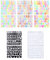0.5 Inch Small Vinyl Letter Number Stickers, 1350 Pieces Multi Colour Mini Alphabet Number Sticker for Sign, Decor, Scrap Booking, Crafts and Decoration - 15 Sheets