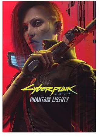 Displate Offiziell Cyberpunk 2077 MetallPoster Magnetische Befestigung Inklusive Lizenziert Bilder Hochwertiges Poster Key Art Vertical- Size M - 45 cm x 32 cm