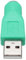 ulafbwur Adattatore verde freddo USB maschio a PS2 femmina adattatore convertitore per tastiera mouse
