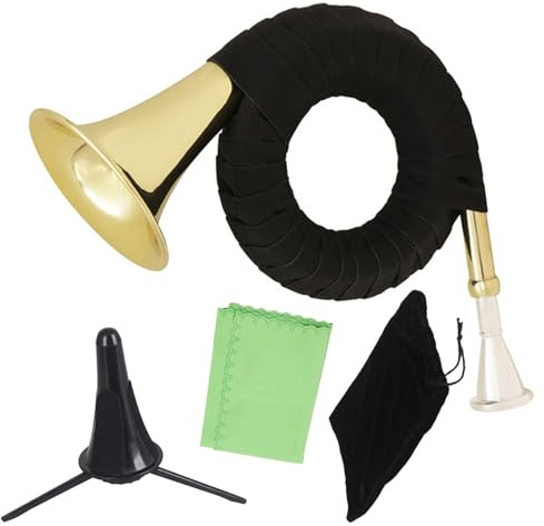 Blechblasinstrument Bb Großes Jagdhorn Waldhorn Goldenes Waldhorn Mit Ständer Waldhorn-Set