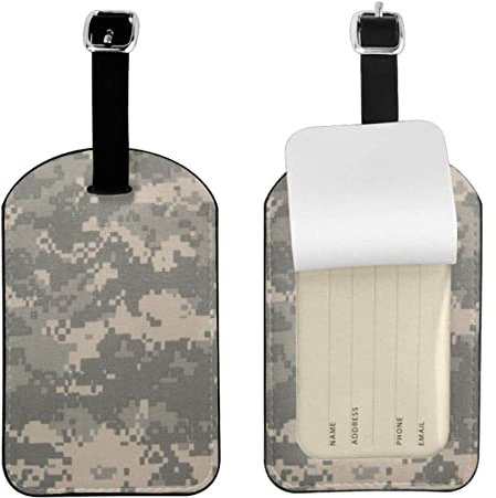 Gepäckanhänger, Armee-Motiv, digital, Camouflage, Leder, Gepäckanhänger, Auflistung, Unisex