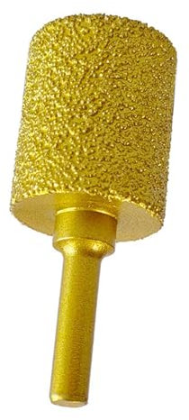 perfk Foret à diamant, foret à fraise à diamant, pointe montée de meulage, tête de meulage pour l'artisanat de bricolage en métal, sculpture sur pierre, diamètre 25mm