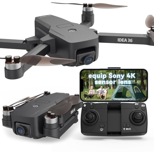 TTROARDS 36 Drohne mit 4K Kamera,GPS Brushless Motoren Drones mit Kamera für Erwachsene,5G WiFi Übertragung, RC Drohnen Intelligente Rückkehr Follow Me APP Steuerung Under 249g C0 Einlegbare SD Karte