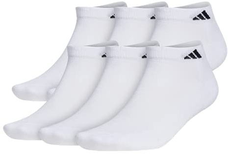 adidas Unisex Herren Damen Socken Sportsocken Cushioned Quartersocken 6 Paar, Farbe:Schwarz, Größe:37-39, Artikel:- black