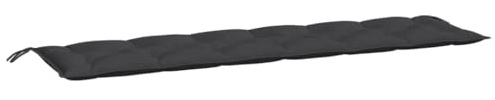 vidaXL Gartenbank-Auflage Schwarz 200x50x7 cm Oxford-Gewebe