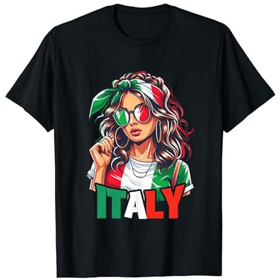 Italien Flagge Frau Sonnenbrille Mädchen Italy & Italia T-Shirt