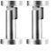 Silent Magnetic Door Stop, Soft Catch Design, Stainless Steel, 2 Pack (silver)
