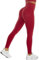 JOYSPELS Sport Leggings Damen, High Waist Push Up Sportleggins Sporthose Gym Scrunch Leggins Lang, Verkehrsrot S