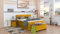 Boxspringbett Dion 140x200, VS-Gelb, 7-Zohnen Taschenfederkernmatratze, Ergoflex - Inklusive Aufbau - Deutscher Hersteller