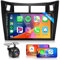 【2+64G】 Hodozzy Carplay Android Auto pour Toyota Yaris 2008-2011 avec USB/USB-C,Android Poste Radio Voiture,9 Pouce Touchsreen avec Mirror Link/WiFi/GPS/RDS/FM/Bluetooth+Camera de Recul