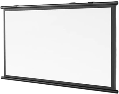 16:9/4:3 Beamer Leinwand, Beamerleinwand, Projector Screen, Projektionsleinwand, Rolloleinwand, Heimkino, HD 4K 3D, Rollo, Manuell Ausziehbar, Gain 1,2, Kompakte Projektionsleinwand Weiß(16:9,72)