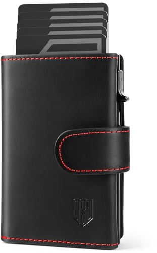 DODENSHA Slim Wallet mit Münzfach I Kartenetui I Kreditkartenetui Geldbeutel für 10+ Karten I Wallets for Men I Geldbörse Herren I RFID Schutz