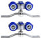 2 Piezas Ruedas para Puertas Correderas, Rotación de 360 ​​Grados Herrajes Puertas Correderas, Azules Ruedas Puerta Corredera, para Puerta Corredera Simple, Puerta Corredera Múltiple (2)