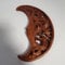 Generisch Halbmond Drachen Handgeschnitzt aus Suar Holz Wandbehang Wandplakette Wanddekoration China Mythologie 30 cm