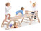 Vinteky Kletterdreieck mit Rutsche, Kinder-Klettergerüst mit Kletterbogen, Rampe und Kletterdreieck, zum Klettern, Rutschen und Wippen, 3 in 1 Klettergerüst Indoor ab 1 Jahr