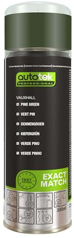 Autotek Professional Exact Match Car Spray Paint - Vauxhall Pine Green Aerosol Spray 300ml