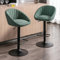 Ya-Home Juego 2 Taburetes de Bar Modernos Taburetes Alto de Cocina con Respaldo,Sillas Bar Giratorios Sillas Altas de Mostrador Regulables para Isla Cocina/Restaurante,Verde