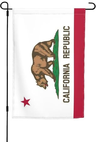 California State Flag Print Garden Flag (12 x 18 Zoll) Doppelseitige Fahnen für Patio Rasen Outdoor Wohnkultur
