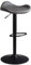 Taburete de bar giratorio de poliuretano negro de altura ajustable para encimera de cocina, isla o comedor (gris)